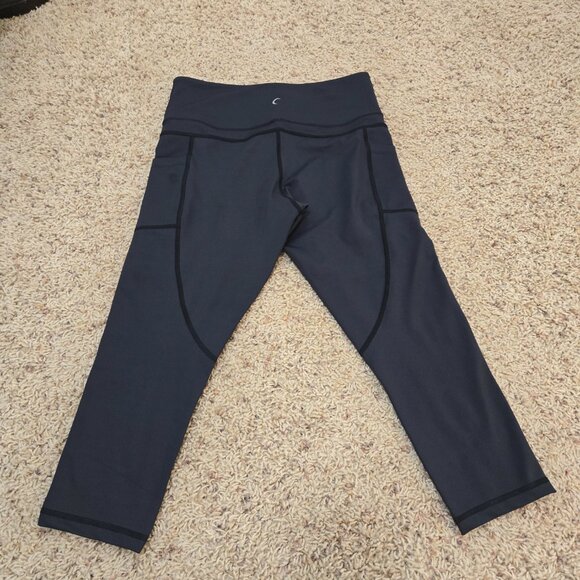 Zyia Active Black Pocket Brilliant Hi-Rise Capri Run Exercise Crossfit size 8-10 - Picture 2 of 7